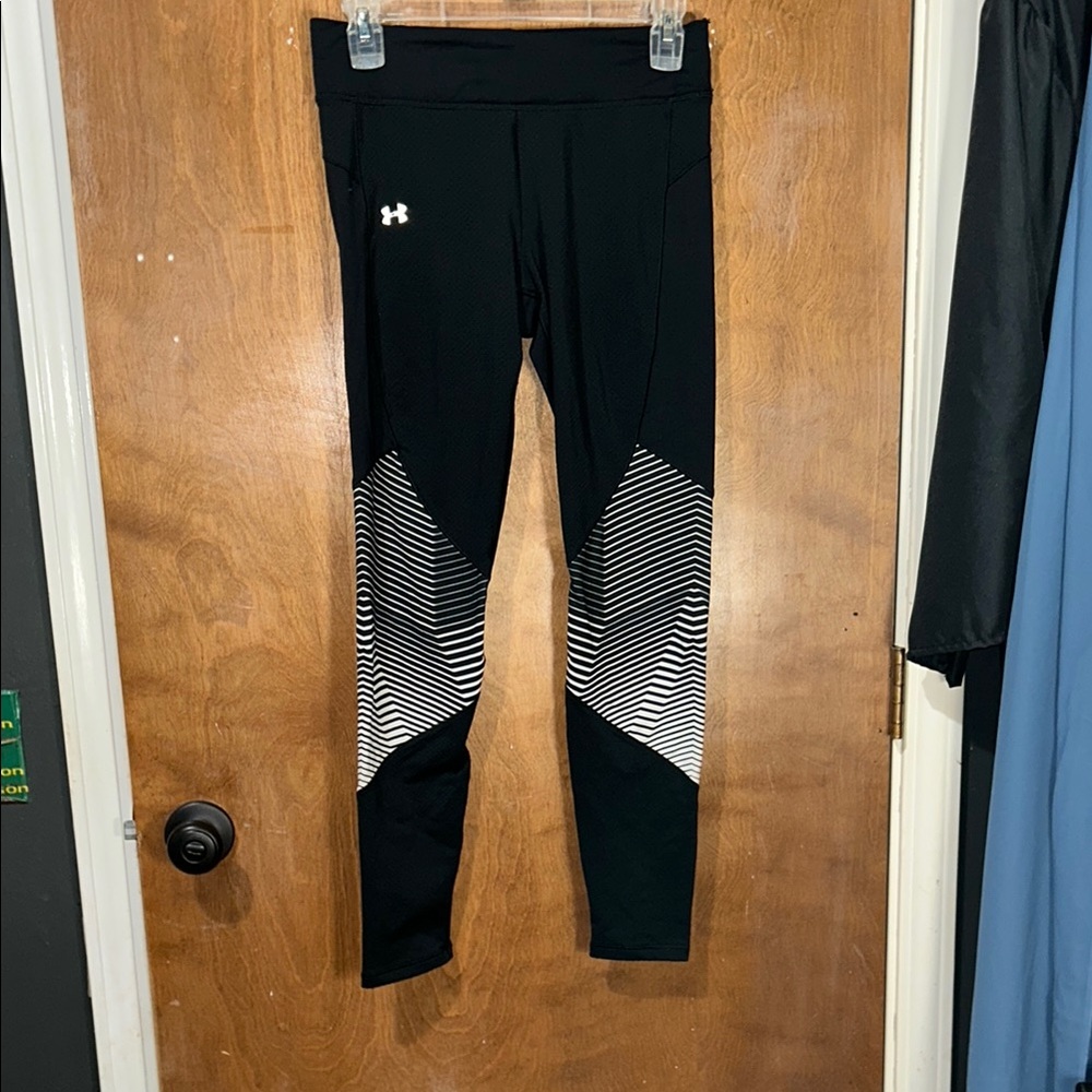Under Armour Black Leggings with White Pattern